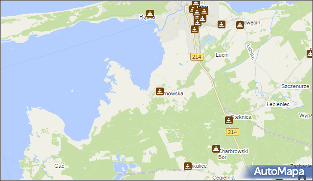 mapa Żarnowska, Żarnowska na mapie Targeo