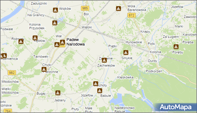 mapa Zarównie, Zarównie na mapie Targeo