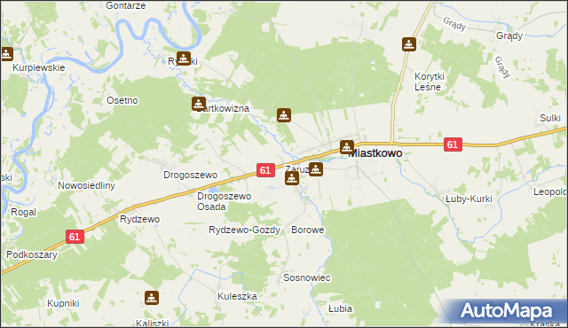 mapa Zaruzie, Zaruzie na mapie Targeo