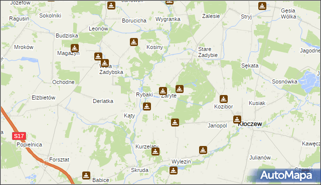 mapa Zaryte, Zaryte na mapie Targeo