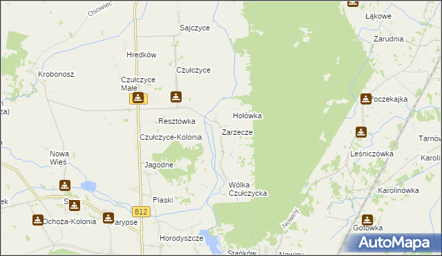 mapa Zarzecze gmina Chełm, Zarzecze gmina Chełm na mapie Targeo