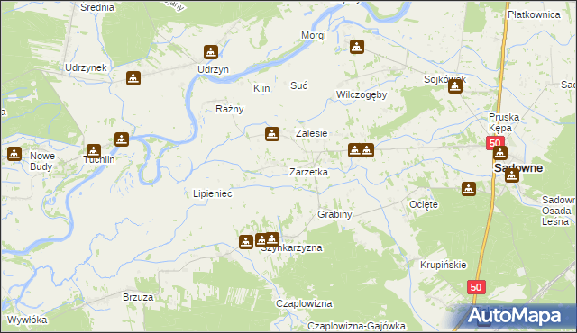 mapa Zarzetka, Zarzetka na mapie Targeo