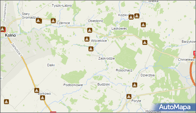 mapa Zaskrodzie, Zaskrodzie na mapie Targeo