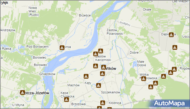 mapa Zastów Karczmiski, Zastów Karczmiski na mapie Targeo