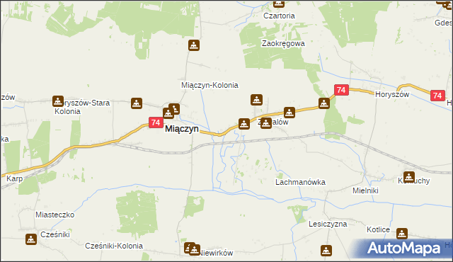 mapa Zawalów-Kolonia, Zawalów-Kolonia na mapie Targeo