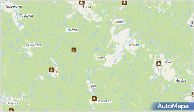 mapa Zawój, Zawój na mapie Targeo