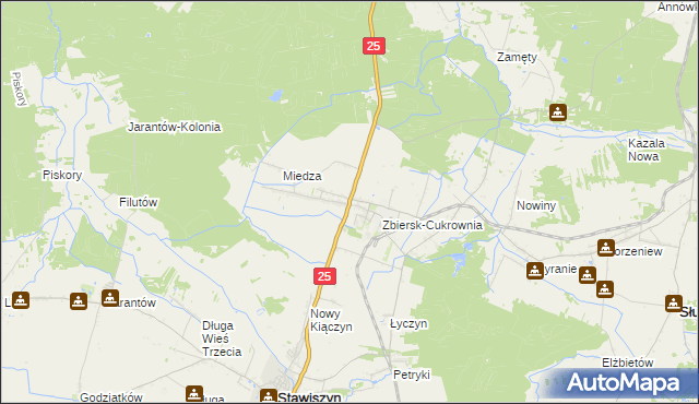 mapa Zbiersk, Zbiersk na mapie Targeo