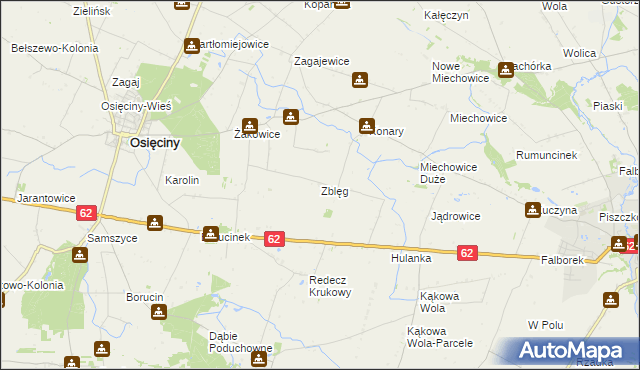 mapa Zblęg, Zblęg na mapie Targeo