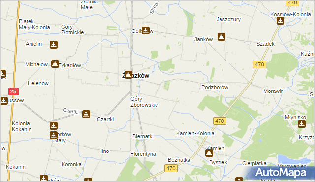 mapa Zborów gmina Żelazków, Zborów gmina Żelazków na mapie Targeo