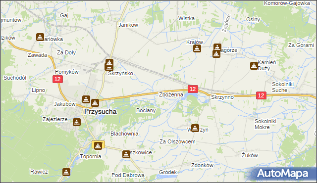 mapa Zbożenna, Zbożenna na mapie Targeo