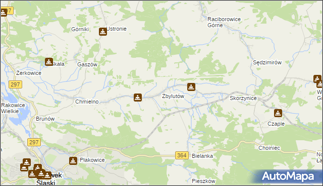 mapa Zbylutów, Zbylutów na mapie Targeo