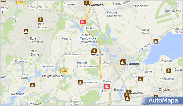 mapa Zbytków, Zbytków na mapie Targeo