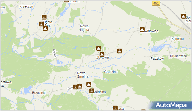 mapa Zbytowa, Zbytowa na mapie Targeo