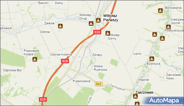 mapa Zdrapy gmina Wilkołaz, Zdrapy gmina Wilkołaz na mapie Targeo