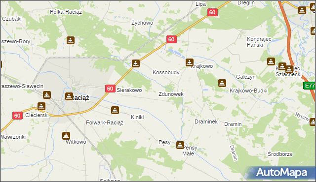 mapa Zdunówek, Zdunówek na mapie Targeo