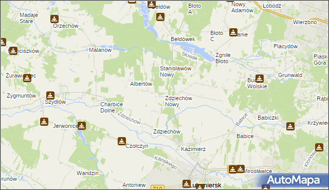 mapa Zdziechów Nowy, Zdziechów Nowy na mapie Targeo