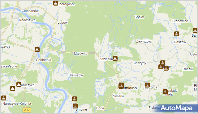 mapa Zdziesławice, Zdziesławice na mapie Targeo