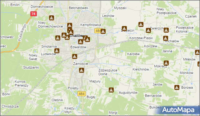 mapa Zdzieszulice Górne, Zdzieszulice Górne na mapie Targeo