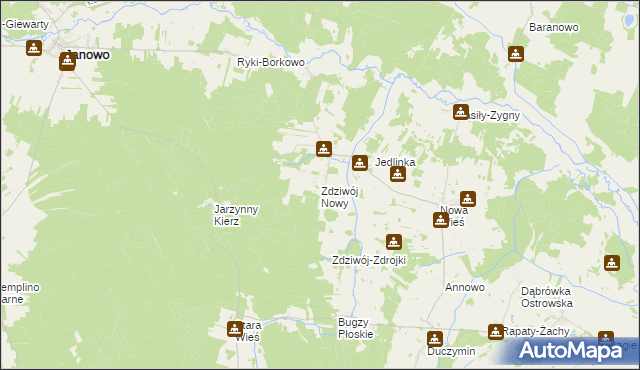 mapa Zdziwój Nowy, Zdziwój Nowy na mapie Targeo