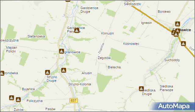 mapa Żegotów, Żegotów na mapie Targeo