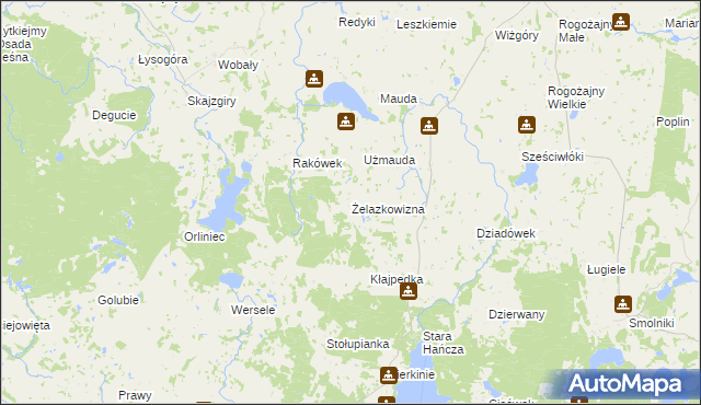 mapa Żelazkowizna, Żelazkowizna na mapie Targeo