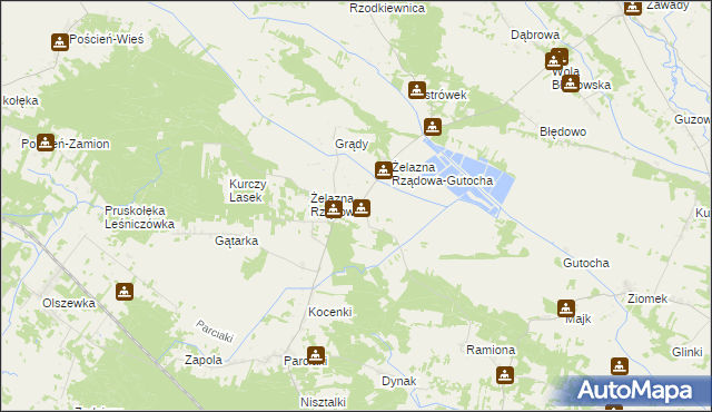 mapa Żelazna Prywatna, Żelazna Prywatna na mapie Targeo