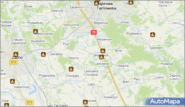 mapa Żelazówka, Żelazówka na mapie Targeo