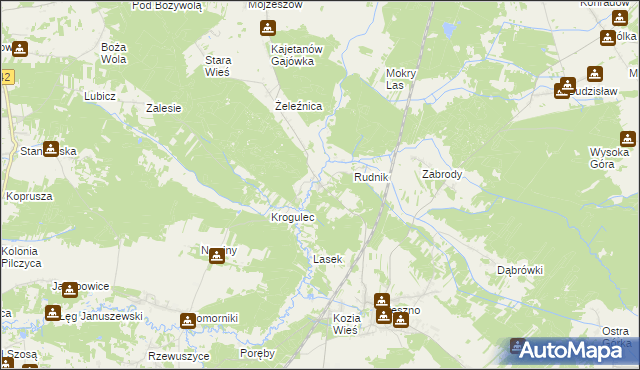 mapa Żeleźnica gmina Krasocin, Żeleźnica gmina Krasocin na mapie Targeo