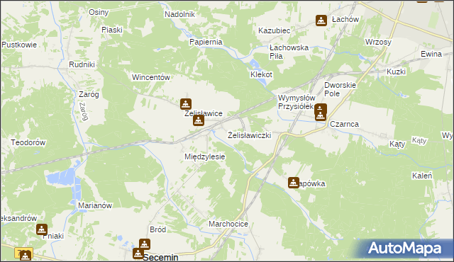 mapa Żelisławiczki, Żelisławiczki na mapie Targeo