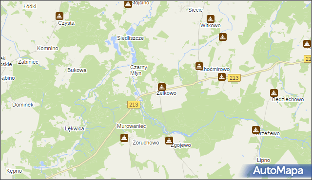 mapa Żelkowo, Żelkowo na mapie Targeo