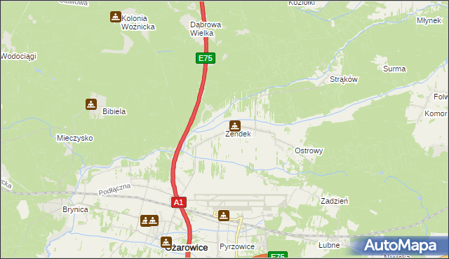 mapa Zendek, Zendek na mapie Targeo