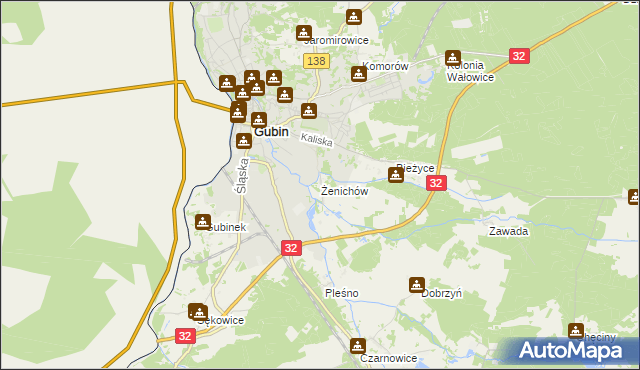 mapa Żenichów, Żenichów na mapie Targeo