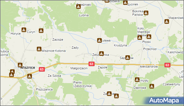 mapa Żeszczynka, Żeszczynka na mapie Targeo