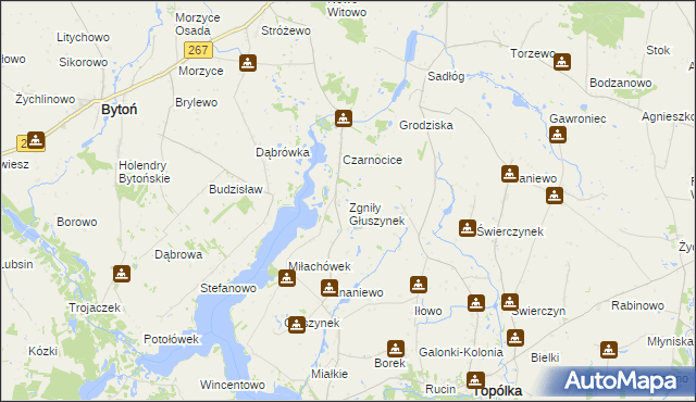 mapa Zgniły Głuszynek, Zgniły Głuszynek na mapie Targeo