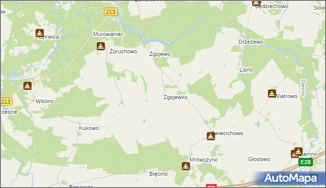 mapa Zgojewko, Zgojewko na mapie Targeo