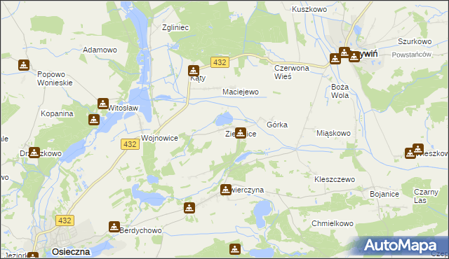 mapa Ziemnice, Ziemnice na mapie Targeo