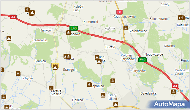 mapa Zimna Wódka, Zimna Wódka na mapie Targeo