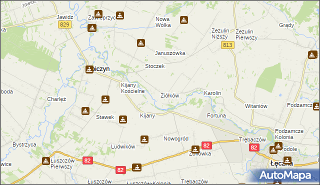 mapa Ziółków, Ziółków na mapie Targeo