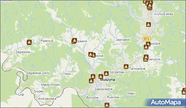 mapa Złockie, Złockie na mapie Targeo