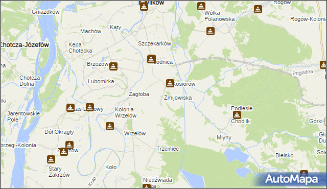 mapa Żmijowiska gmina Wilków, Żmijowiska gmina Wilków na mapie Targeo