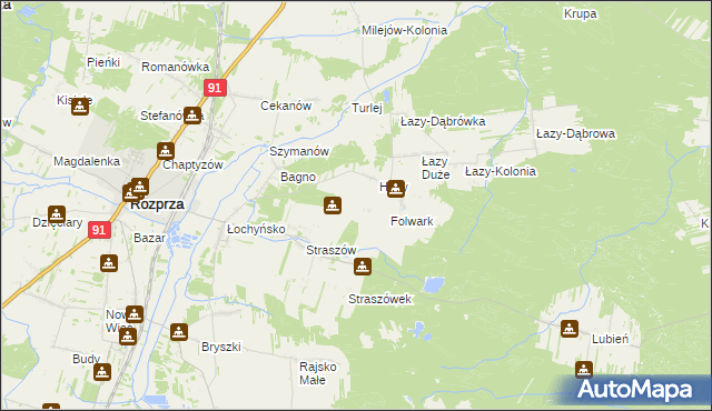 mapa Zmożna Wola, Zmożna Wola na mapie Targeo