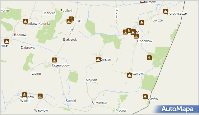 mapa Żniatyn, Żniatyn na mapie Targeo