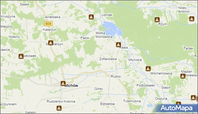 mapa Zofianówka, Zofianówka na mapie Targeo