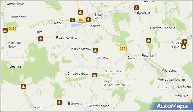 mapa Żółkiew, Żółkiew na mapie Targeo