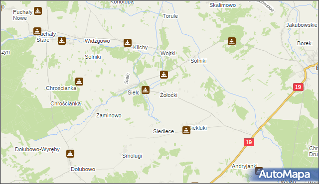 mapa Żołoćki, Żołoćki na mapie Targeo