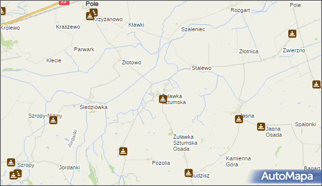 mapa Żuławka Sztumska, Żuławka Sztumska na mapie Targeo