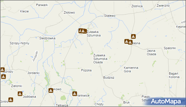 mapa Żuławka Sztumska Osada, Żuławka Sztumska Osada na mapie Targeo