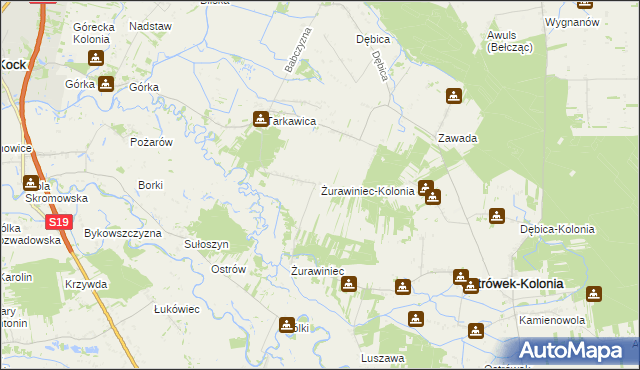 mapa Żurawiniec-Kolonia, Żurawiniec-Kolonia na mapie Targeo