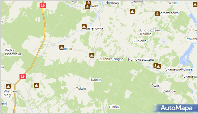 mapa Żurobice-Bagno, Żurobice-Bagno na mapie Targeo