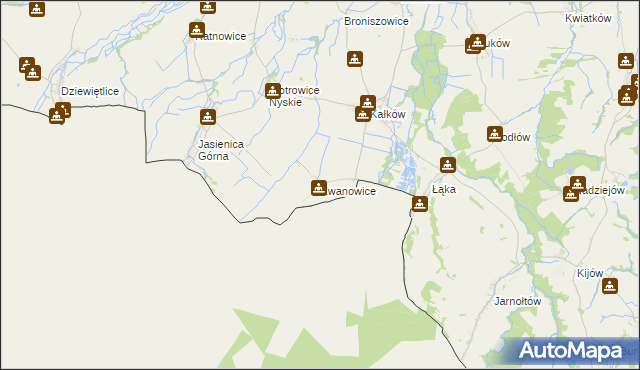 mapa Zwanowice gmina Otmuchów, Zwanowice gmina Otmuchów na mapie Targeo